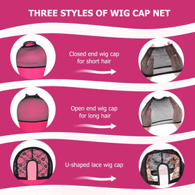 Beauty Star wig caps set protects wigs during handling.