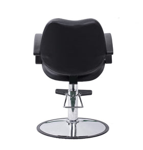 Beauty Style Classic Hydraulic Barber Chair color black blends with most salon decors