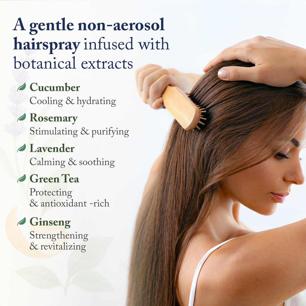 Closeup of lavender and green tea extracts in Beauty Without Cruelty formula