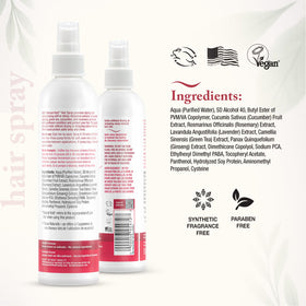 Fine mist from Beauty Without Cruelty spray for even coverage and frizz control