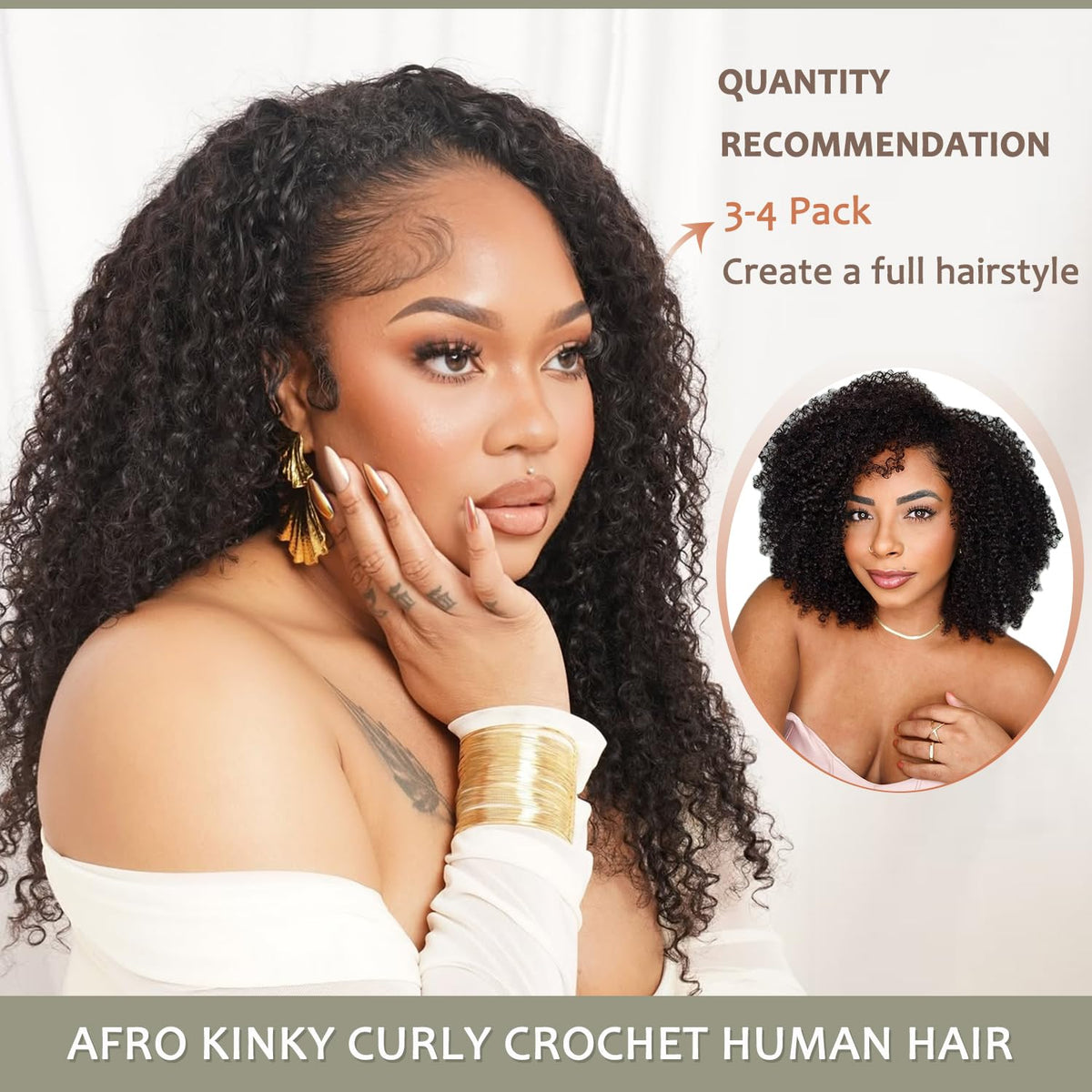 Beauty Youth afro kinky curly texture close up for authentic integration.