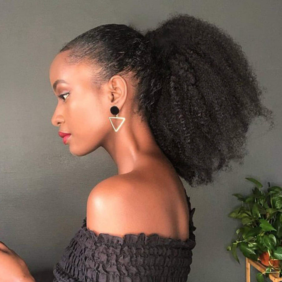 Beauty Youth Afro Puff clip-in ponytail 18 inch blends naturally for instant length.