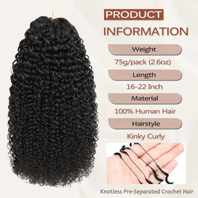 Beauty Youth invisible feather crochet hair demonstrates seamless scalp blend