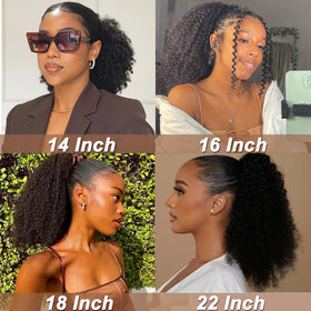 Beauty Youth virgin Brazilian hair close-up shows silky texture and tight Afro kinky curls.
