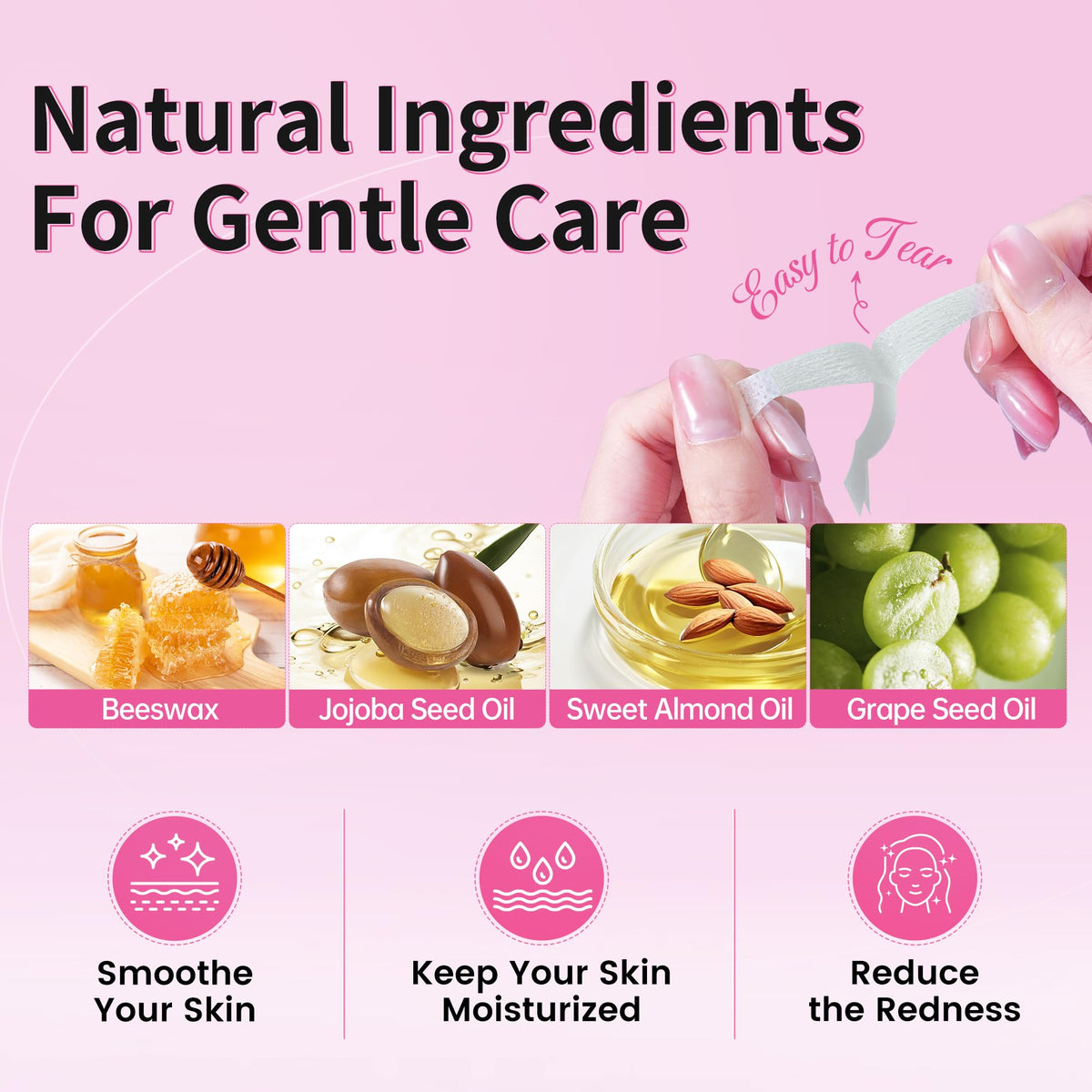 Beauty7 double-side strips provide versatile facial waxing options.