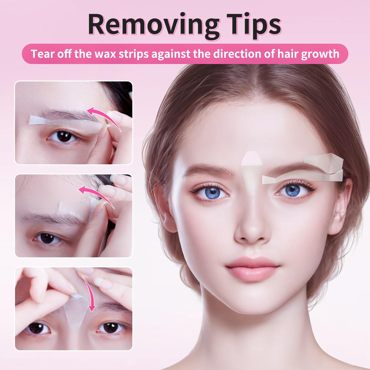 Beauty7 eyebrow-shaping strips help define brows neatly.