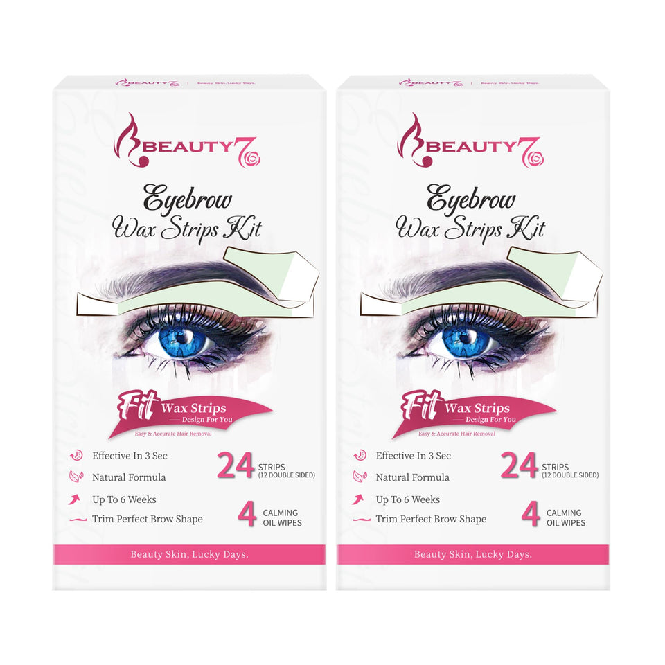 Beauty7 wax strips kit sensitive skin eyebrow-strips for precise eyebrow shaping.