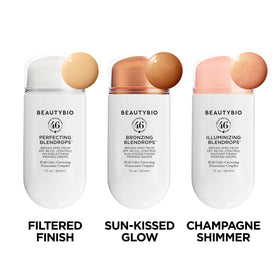 BeautyBio Blendrops non-nano zinc-oxide barrier protecting skin with physical UV shield.
