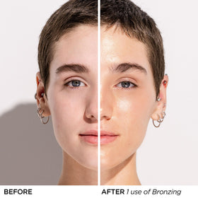 BeautyBio Blendrops sun-kissed finish appears bronzed and natural.