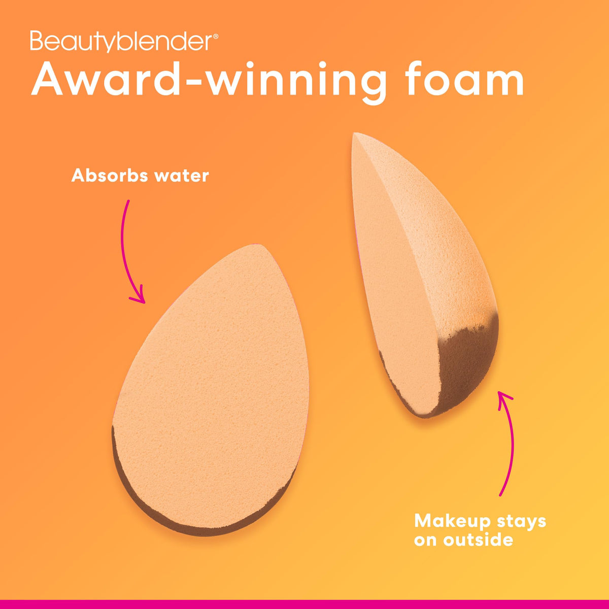 Beautyblender Beam sponge ready for foundation, powder, cream