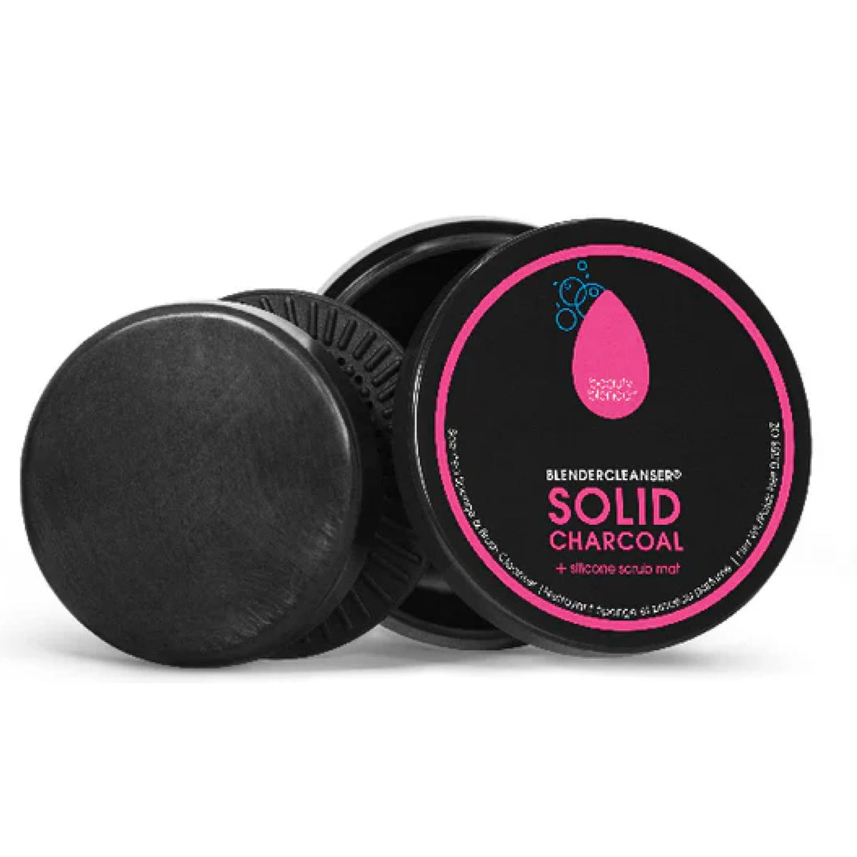 Beautyblender Blendercleanser Solid Charcoal bar, 1oz, for quick cleansing.