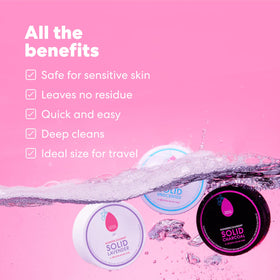 Beautyblender Blendercleanser Solid Charcoal bar in travel-size packaging.