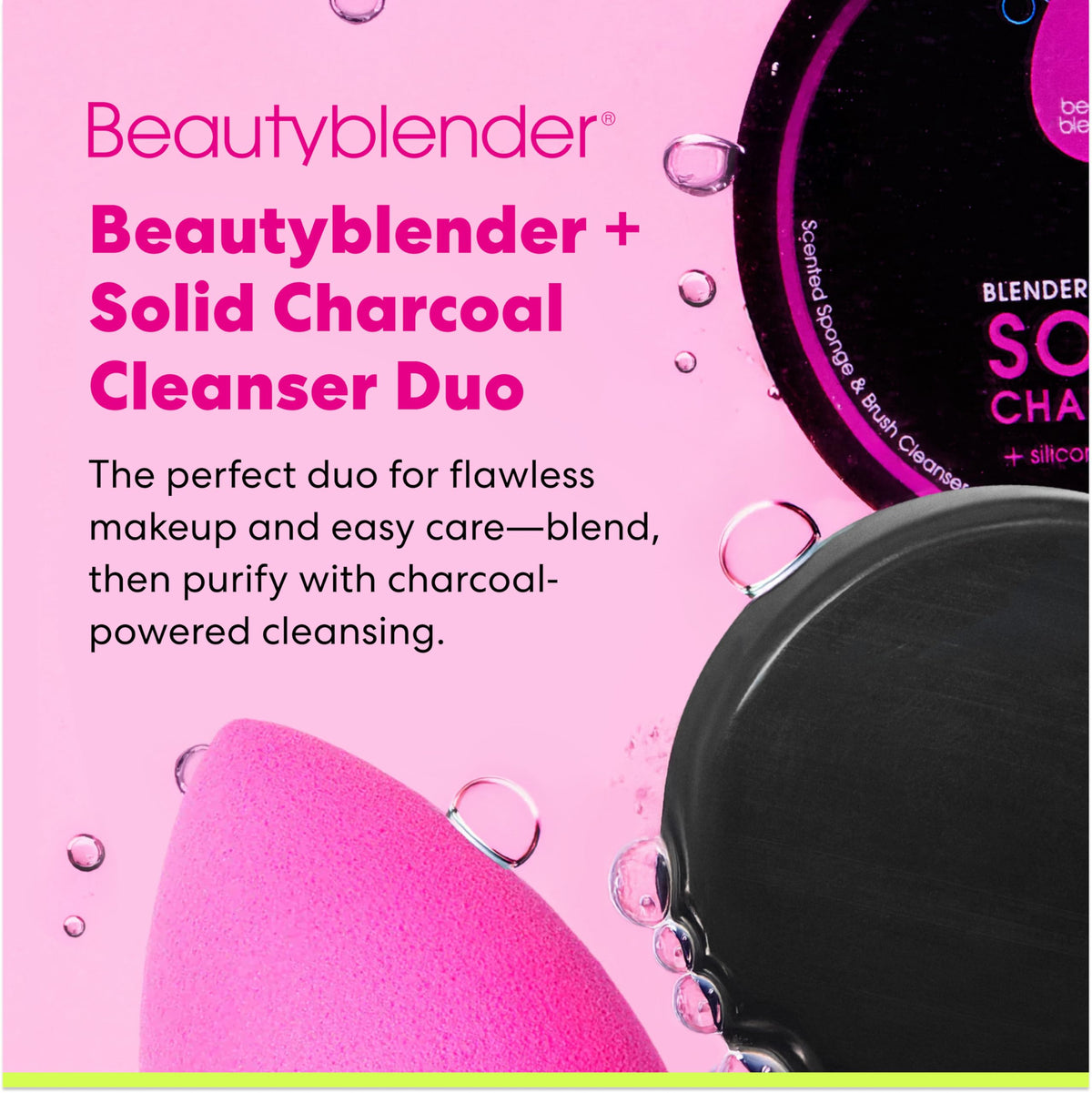 Beautyblender Blendercleanser Solid Charcoal cleanses and exfoliates tools.