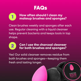 Beautyblender Charcoal packaging highlights a compact cleaning kit.