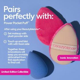 Beautyblender Denim reusable sponge for daily use.