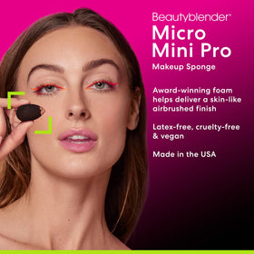 beautyblender micro mini pro black 2-pack for travel touch-ups