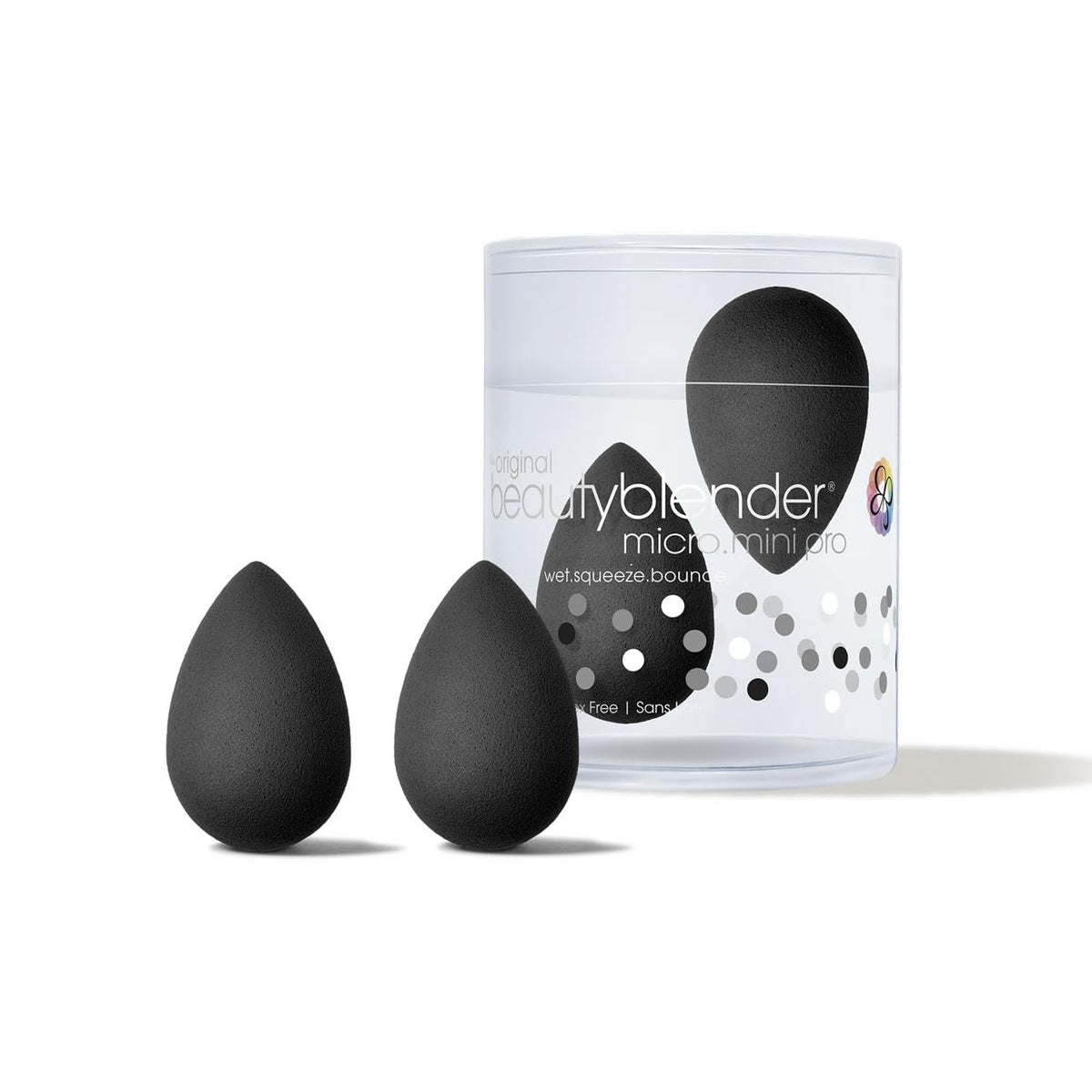 beautyblender micro mini pro black front view ideal for precise concealer blending
