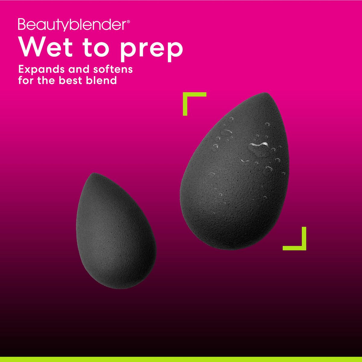 beautyblender micro mini pro black highlighter blending on cheekbones
