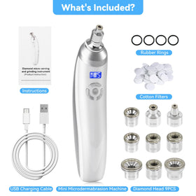 Beautycity kit includes nine diamond heads for various treatment needs.