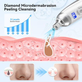 Beautycity upgraded diamond micro-dermabrasion machine LCD display enables precise suction control.