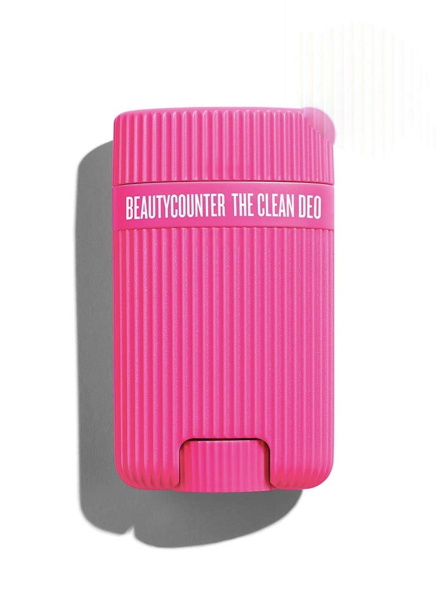 Beautycounter Clean Deo Rose bottle shows long-lasting freshness with odor control.