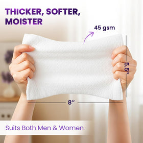 BeautyFrizz Lavender Face Wipes resealable lid keeps wipes moist.