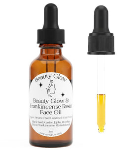 Beauty Glow Redemption bottle front showing a hydrating facial oil for glowing skin