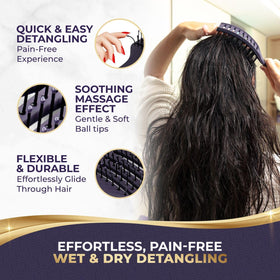 BEAUXSOI flexi-head design contours the scalp for comfortable brushing