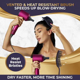 BEAUXSOI brush works on wet or dry hair for versatile styling