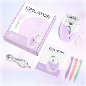 BEAUZMO epilator shown in a home routine for smooth skin.