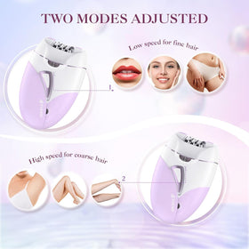 BEAUZMO epilator with LED light for precise removal of fine hairs.