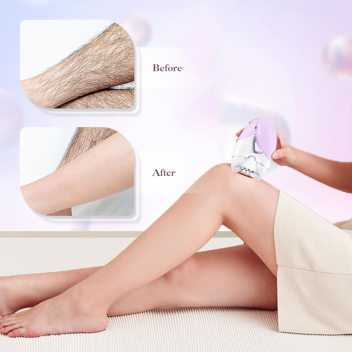 BEAUZMO epilator waterproof handle for use in the shower.