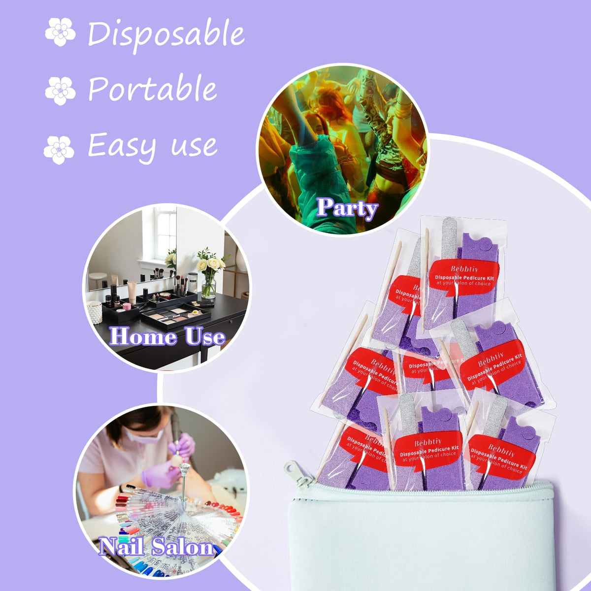 Bebbtiy toe separator for comfortable pedicures.