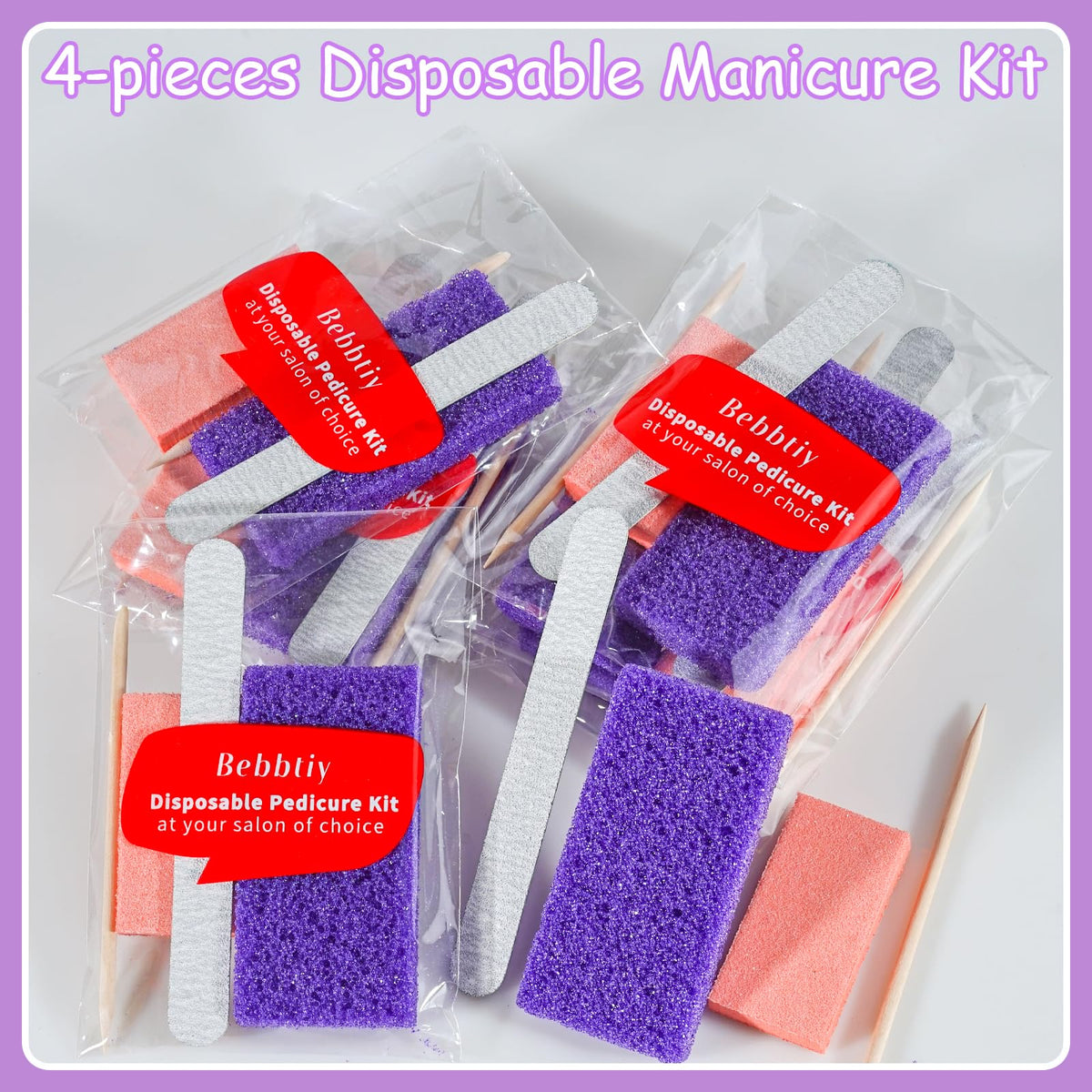 Bebbtiy travel-friendly pedicure kit fits in bag for quick foot pampering