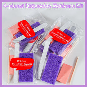 Bebbtiy travel-friendly pedicure kit fits in bag for quick foot pampering