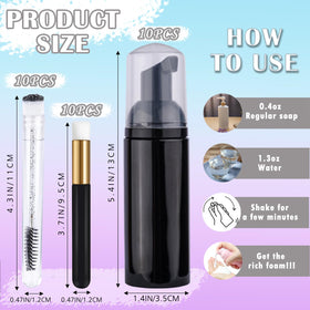 Bebbtiy lash cleaning brush with soft fibers for gentle root cleansing.