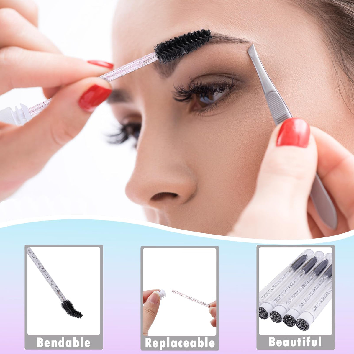 Bebbtiy lash instruction cards with clear aftercare guidelines.