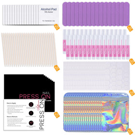 Bebbtiy press-on nail kit with nail file for precise nail prep.