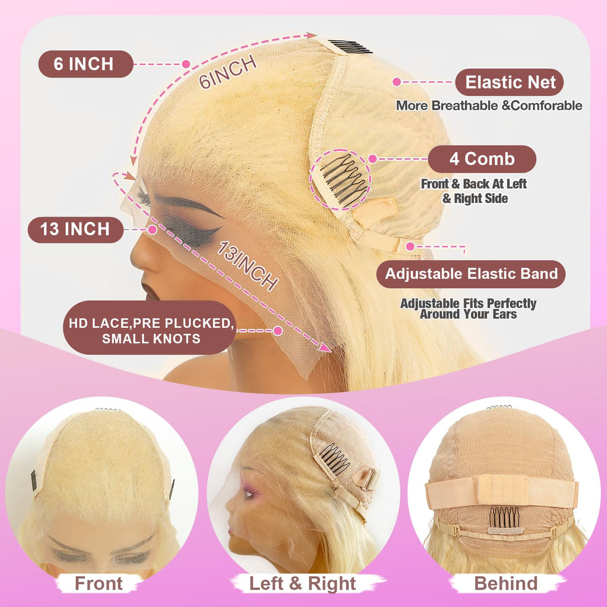 Bebeest HD transparent lace blends with scalp for seamless front
