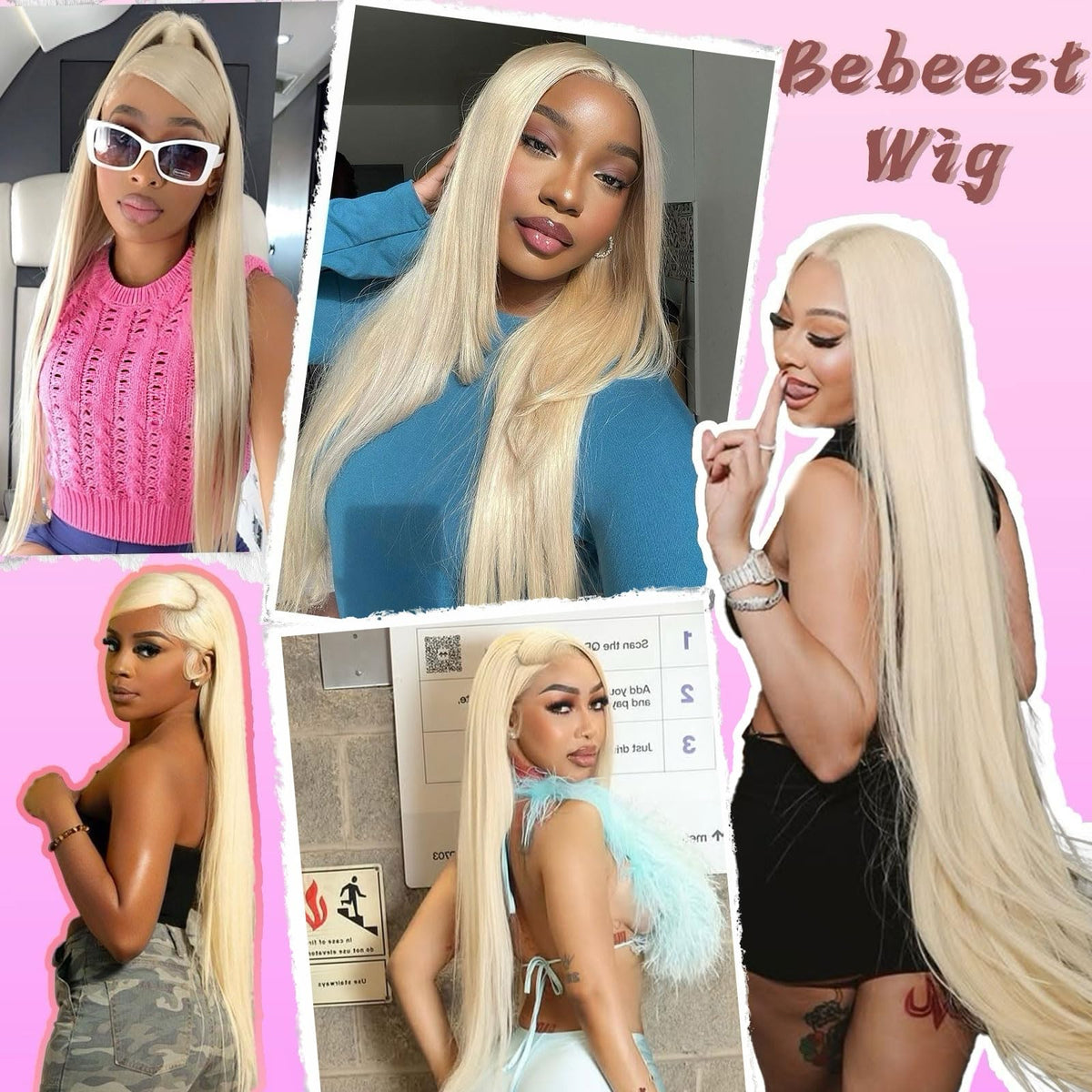 Bebeest straight blonde wig offers versatile styling options