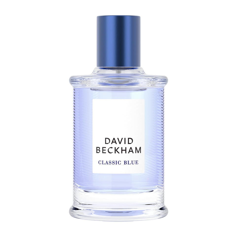 Beckham Classic Blue bottle with sky blue juice for everyday sophistication