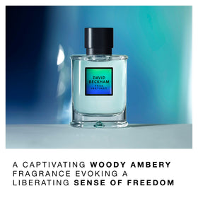 Beckham True Instinct vetiver base imagery implies lasting scent for all day wear