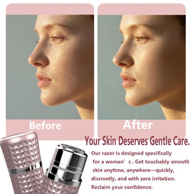 Beclerpur skin-safe blades glide without pulling on upper lip.