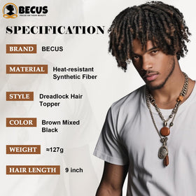 BECUS 9-inch braided topper provides lightweight styling at 127 g.