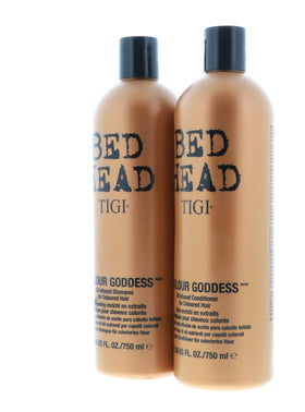 Bed Head Color Goddess conditioner bottle nourishes color-treated hair for smoothness.