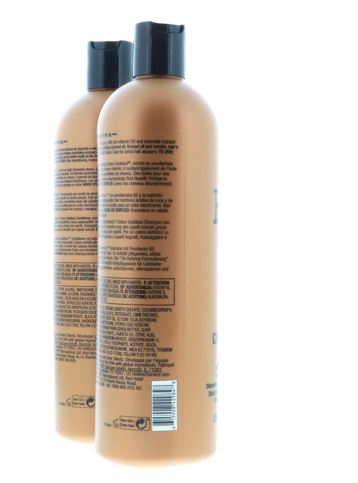 Bed Head Color Goddess keratin detail suggests stronger-feeling color-treated hair.