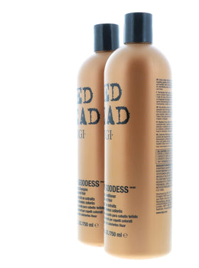 Bed Head Color Goddess shampoo close-up label highlights pro-vitamin B5 benefits.
