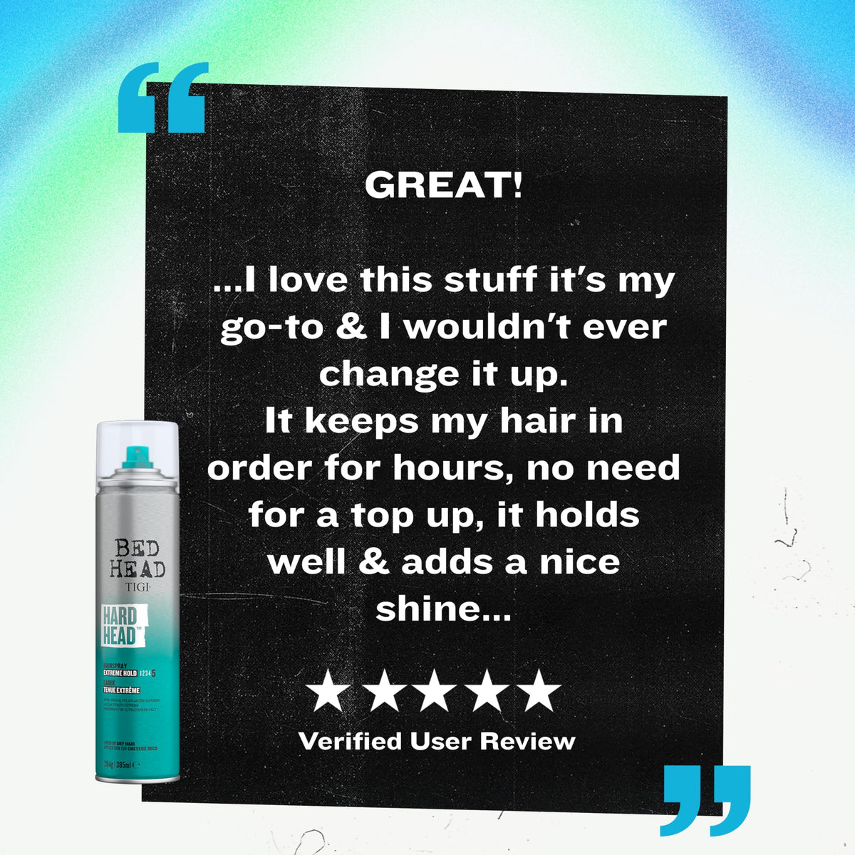 Bed Head Hard Head apple fragrance evokes fresh styling moments.