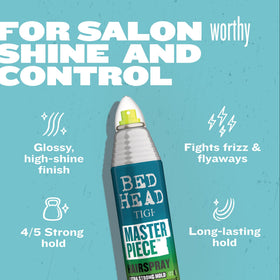Bed Head Masterpiece bottle top cap emphasizes easy, precise application.