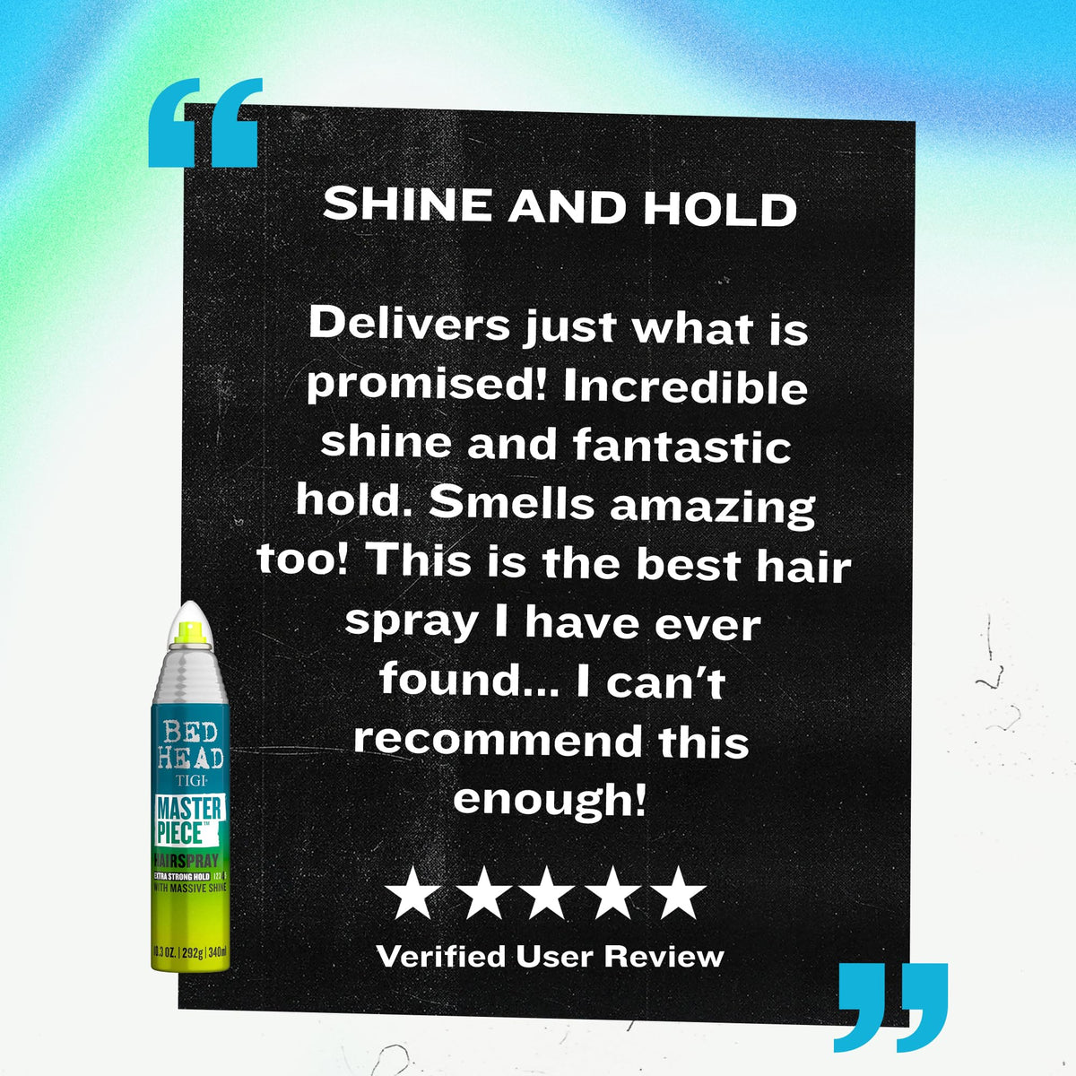 Bed Head Masterpiece packaging outer box communicates value and two-pack convenience.
